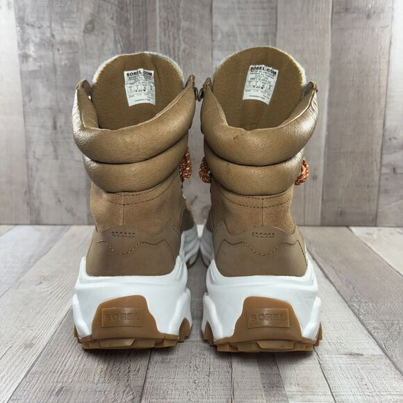 Sorel Kinetic Breakthru Conquest Women's 11 Sneaker Boots Bootie Waterproof Tan - Picture 9 of 12
